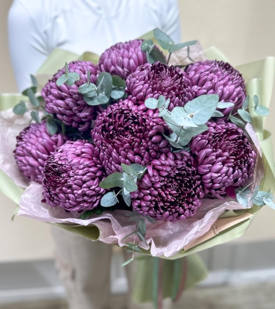 Букет Бигуди с эвкалиптом